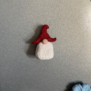 Handmade magnetic clay gnome